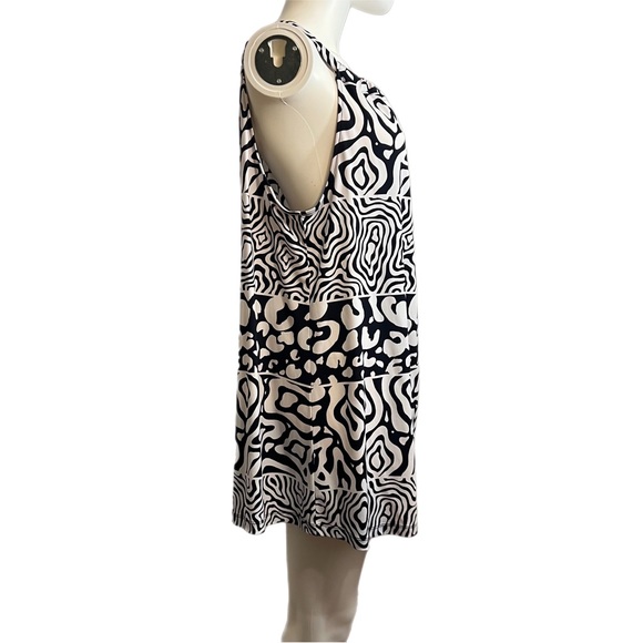 Rafaella woman Navy & White Mini Dress Sz.3XL Geographic Print New With … - Picture 9 of 16